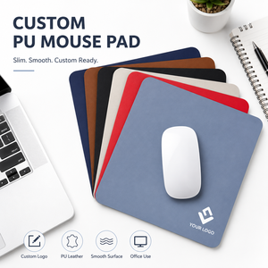 PU Leather Desk Mat Mouse Pad Custom Logo Waterproof Easy Clean No Stitched Edge Slim Executive Office Pad Bulk Wholesale - Product Image 1