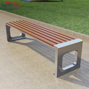 Banc de jardin moderne et simple, imperméable et antirouille, pour l'aménagement paysager des cours et des espaces publics - Product Image 6