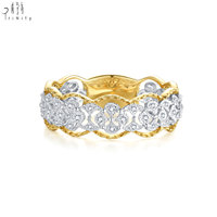 Anillo de Mujer de Alta Calidad, Estilo Art Deco Vintage, Oro Blanco de 18K, Oro Amarillo, Diamante Natural, Regalo de Aniversario