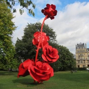 <span class=keywords><strong>Escultura</strong></span> de Metal de acero inoxidable para mujer, <span class=keywords><strong>escultura</strong></span> 3D de arte abstracto - Product Image 3