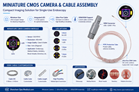 Caméra vidéo de production en série ISO 13485 + Câble ultra-fin de 0,38 mm + Caméra miniature + OEM/ODM + 400x400p 720x720p OVm6946