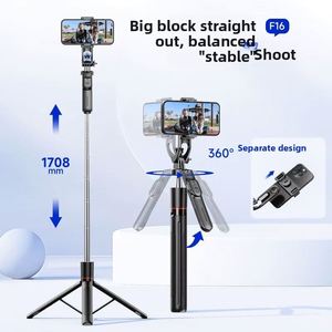 Anti Shake Extendable Tripod Selfie Stick,Portable Floor Standing Phone <b>Holder</b> With Bluetooth <b>Remote</b> for Travel Vlog - Product Image 2