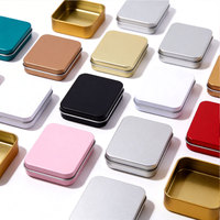 Boîte en métal durable et antirouille, mini boîte rectangulaire vide à surface lisse pour ranger pilules, clés USB, petits objets