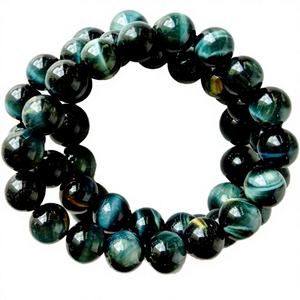High Quality 5A Grade Royal Blue Natural Stone Ball Shape <b>Beaded</b> <b>Bracelet</b> Luxury Trendy Unisex for Men and Women - Product Image 4