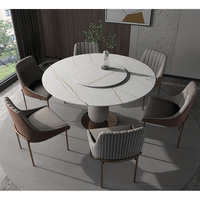 Dalles en pierre frittée de luxe pour murs décoratifs haut de gamme et dessus de table ronds