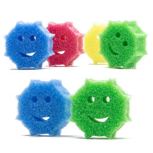 Éponge polygonale souriante super absorbante pour le nettoyage <span class=keywords><strong>de</strong></span> la cuisine Éponge à récurer douce et sans rayures pour les casseroles antiadhésives - Product Image 1