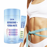 Bâtonnets de suppléments OEM à la berbérine et à la yerba mate - Avec du magnésium et 5-HTP pour la gestion du poids, l'énergie et la santé intestinale, 30 bâtonnets