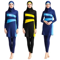 Bañador musulmán modesto para mujer, traje de baño de cobertura completa, Hijab islámico, ropa de playa, Burkini