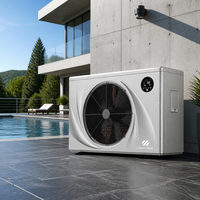 Pompe à chaleur silencieuse pour piscine R32 DC Inverter 15.0 COP, haute efficacité, chauffe-eau pour piscine à source d'air, contrôle par application WiFi