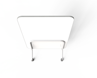 Tableau blanc mobile OMNI moderne pour salle de réunion avec surface inscriptible, séparateur de bureau (aluminium et verre)