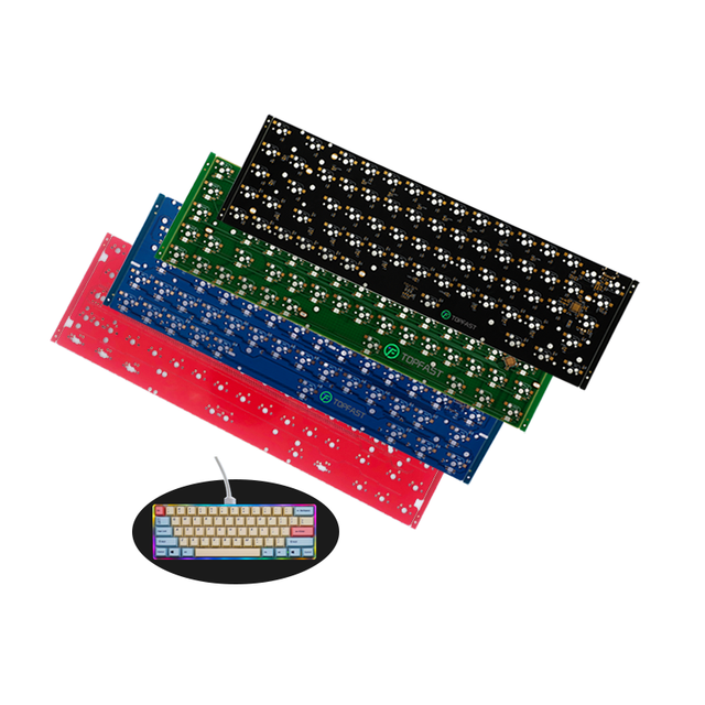 95%  Key Hot Swap No Solder Optical Iso Mechanical Solderless QMK VIA Keyboard Pcb with Rgb