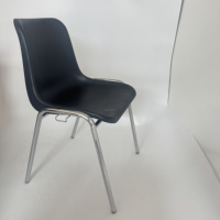 Silla de Conferencia Apilable de Plástico PP con Conector, Silla de Capacitación con Gancho para Conectar en Fila, Silla de Auditorio