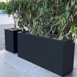 Fioriera Grande e Resistente in Acciaio Corten, Ecologica, per Esterni, Giardino, Parco, Paesaggio Rustico e Arredo Scrivania - Product Image 2