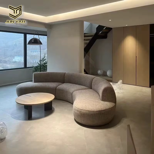 Conjunto de muebles para el hogar de lujo escandinavo moderno, mesas de centro pequeñas Grandes, sofá <span class=keywords><strong>Canapé</strong></span>, combinación de tela, sala de estar de piedra - Product Image 6