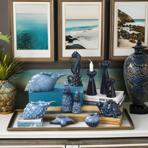 Décoration d'été en céramique Pot et vase en coquille et conque Décoration <span class=keywords><strong>de</strong></span> la mer Pot et bougeoir Décoration <span class=keywords><strong>de</strong></span> la maison en céramique - Product Image 6