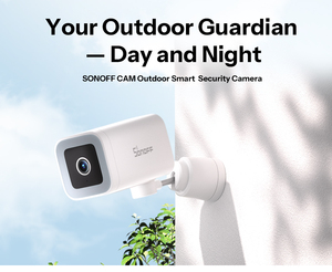 Caméra de sécurité intelligente extérieure <span class=keywords><strong>SONOFF</strong></span> CAM-B1P 2K HD avec détection humaine par IA, résistante aux intempéries IP65, 180° °   Contrôle vocal Alexa Google Home - Product Image 2