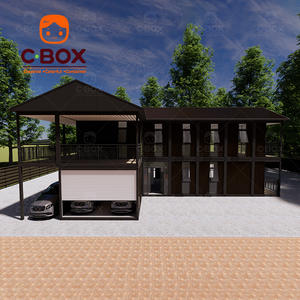 Cbox, Unidad de Vivienda Familiar Prefabricada de Lujo, Villa Modular, Edificios Residenciales en Kit con Estacionamiento, Casa Contenedor Móvil - Product Image 3