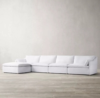 Ensemble de canapés modulaires en tissu pour salon, style contemporain et moderne, super doux