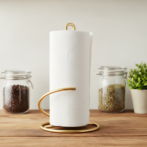 Minimalist No-Drill Metal Kitchen <b>Paper</b> Towel Holder Freestanding Roll <b>Paper</b> Stand & Napkin Holder for Hotels and Restaurants - Product Image 1