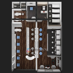 Kiosk Glass Hair Salon Shop Design High Quality Beauty Salon Cabinet OEM - Product Image 4