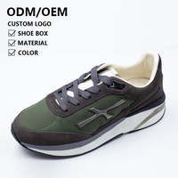 2025 personnalisé marque de luxe hommes à lacets baskets mode tendance en cuir véritable sport chaussures de course hommes chaussures décontractées