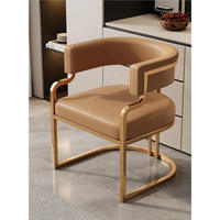 Chaise de salle à manger tendance et de qualité supérieure avec dossier souple et pieds en métal, design unique pour café, maison, restaurant, mobilier