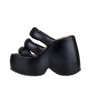 Scarpe da esterno da <span class=keywords><strong>donna</strong></span> con zeppa tacco alto <span class=keywords><strong>sandali</strong></span> moderni tinta unita Open Toe Platform Heels Custom Made Size <span class=keywords><strong>43</strong></span> - Product Image 3