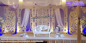 Cadres de scène de mariage tendance, dernières conceptions américaines, murs/panneaux en fibre pour mariage, toile de fond en fibre pour mariage asiatique, Irlande - Product Image 6