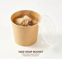 Bols à soupe et à bouillie jetables en papier biodégradable à paroi simple, taille personnalisée, recyclables pour les restaurants à emporter – Vente en gros