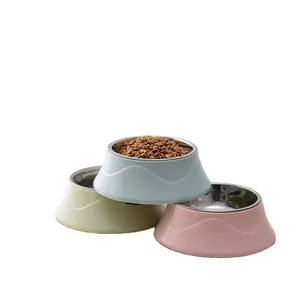 도매 사용자 정의 새로운 디자인 다채로운 개 그릇 고양이 식품 그릇 스테인레스 스틸 애완 동물