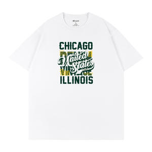 Camiseta Unisex Negra y Blanca de Manga Corta, Talla L, con Estampado en Caliente con Tinta Blanca, Transpirable, para Uso Diario - Product Image 5