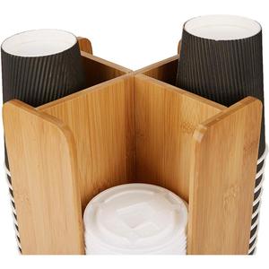 Mayorista Organizador De Vasos Bambú 4 Portavasos De Papel Madera Desechable Portavasos De Papel - Product Image 4