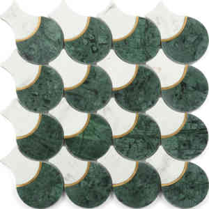 <span class=keywords><strong>Mosaico</strong></span> de <span class=keywords><strong>Piedra</strong></span> <span class=keywords><strong>Natural</strong></span> Estilo Mármol Moderno, Mural de Pared con <span class=keywords><strong>Malla</strong></span> Brillante, Decoración de Pared y Piso para Habitaciones de Hotel - Product Image 4