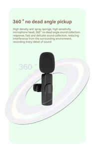 ไมโครโฟนแบบหนีบไร้สายขนาดเล็กไมโครโฟนปกคอเสื้อไมโครโฟนอัจฉริยะลดเสียงรบกวนสำหรับโทรศัพท์กลางแจ้งไมโครโฟนบันทึกวิดีโอสั้น Vlog - Product Image 5