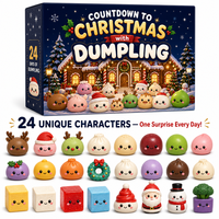 Calendrier de l'Avent Southpeak Toy Halloween Dumpling, 31 boîtes mystères de jouets Squishy à montée lente, cadeau de compte à rebours 26x18cm, OEM d'usine WS