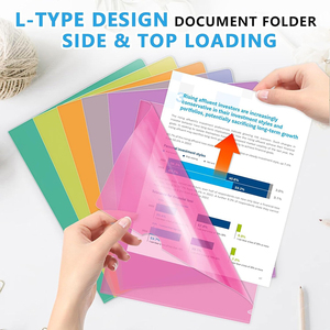Cartelle Portadocumenti in Plastica Trasparente a L con Logo Personalizzato per Casa, Ufficio e Scuola - Product Image 3