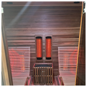 Traditionelle Schwarz-Rot-Lichttherapie Eisbad-Spa Kompressionstherapie 2-Personen Outdoor-Infrarotsauna - Product Image 3