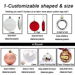 OEM ODM Custom LOGO Pattern Shatterproof Plastic <strong>Christmas</strong> Tree Balls <strong>Christmas</strong> Ball with LOGO Print Ornament SENMASINE