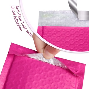 Tùy chỉnh biểu tượng phân hủy sinh học màu đen hot Hồng đóng gói vận chuyển bong bóng không khí độn bọc phong bì Poly bong bóng bưu phẩm số lượng lớn Túi - Product Image 4