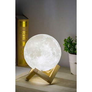 Lampe de lune 3D imprimée de 8 cm, très vendue, de luxe, pour la chambre des enfants, lampes de table pour la décoration de la maison, artisanat naturel - Product Image 4