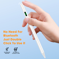 Stylet Intelligent Magnétique en Métal avec Rejet de la Paume, Pointe Remplaçable et Détection de l'Angle d'Inclinaison pour Tablette 10/9/8/7/6, Affichage LED de la Batterie