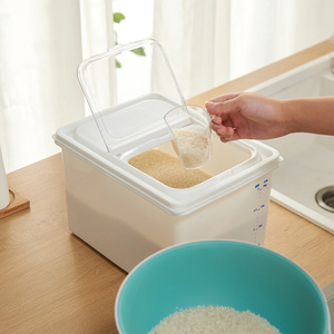 Rice Storage <b>Container</b> Rectangle Flip Top Lid Insect Proof Kitchen Use 7.5L Capacity - Product Image 3
