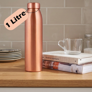 Bouteille d'eau en cuivre écologique de qualité alimentaire, résistante au lave-vaisselle et à l'eau bouillante, anti-corrosion, avec infuseur à thé pour 350ml-1000ml - Product Image 1