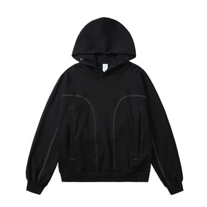 Nouveauté printemps, pull-over uni, personnalisez votre propre logo, sweat-shirts pour hommes avec deux grandes poches latérales - Product Image 6