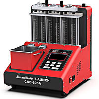 Máquina de Limpieza de Inyectores de Combustible Ultrasónica LAUNCH CNC605A, 6 Cilindros, Compatible con GDI/SFI, Pantalla LCD, AC220V/110V, Diagnóstico Automotriz