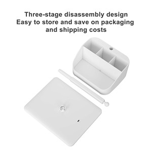 Nhà máy cung cấp Loại C có thể sạc lại bán buôn bàn bảng trang điểm vuông LED lưu trữ di động Vanity gương mỹ phẩm với ánh sáng - Product Image 4