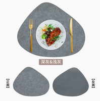 Set de table en cuir PU résistant à la chaleur pour salle à manger et cuisine