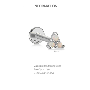 Pendientes de Ópalo CANNER de Plata 925, Rosados y Dorados, Hechos a Mano, Hipoalergénicos, con Diseño de Luna y Circonita Pequeña Opcional para Niñas - Product Image 6