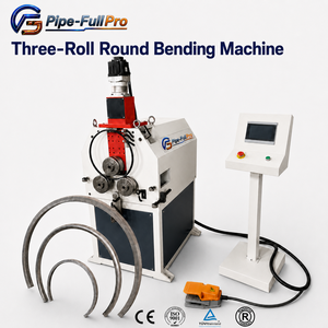 Máquina de Rolado de Tubos Vertical de 3 Rodillos, Manual/Automática, para Perfiles de Tubos de Hierro - Product Image 1