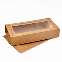 Boîte d'emballage en papier kraft personnalisée avec fenêtre transparente avec votre logo Boîte d'emballage en papier kraft